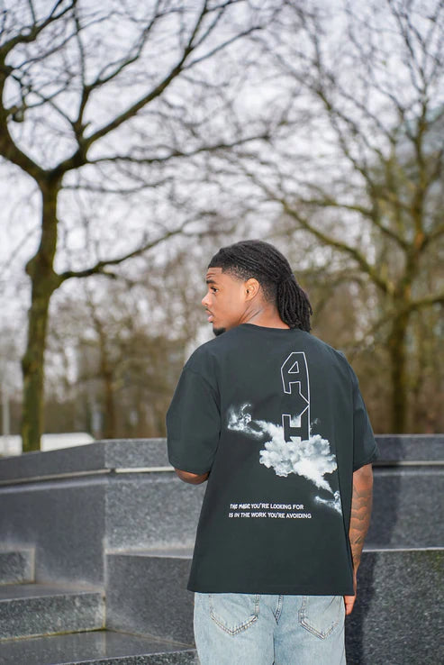 Cloud Oversized T-Shirt Black & White