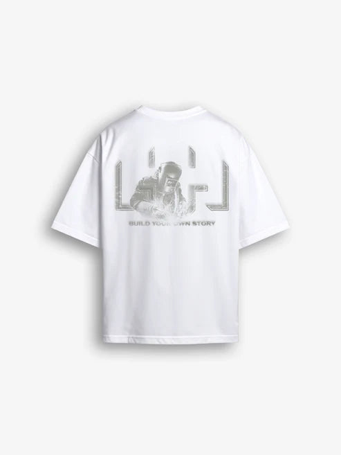 Oversized T-Shirt White & Grey