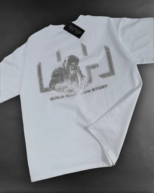 Oversized T-Shirt White & Grey