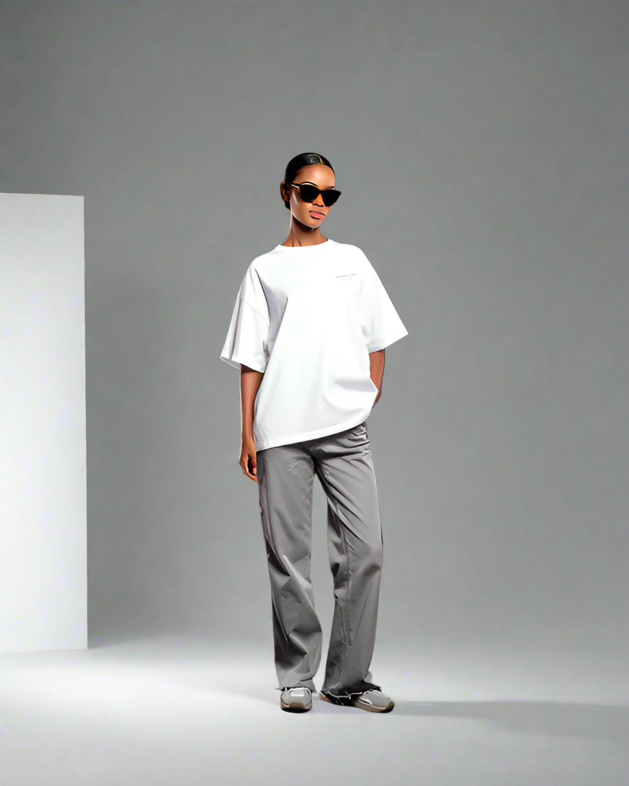 Oversized T-Shirt White & Grey